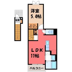 江曽島駅 徒歩4分 2階の物件間取画像